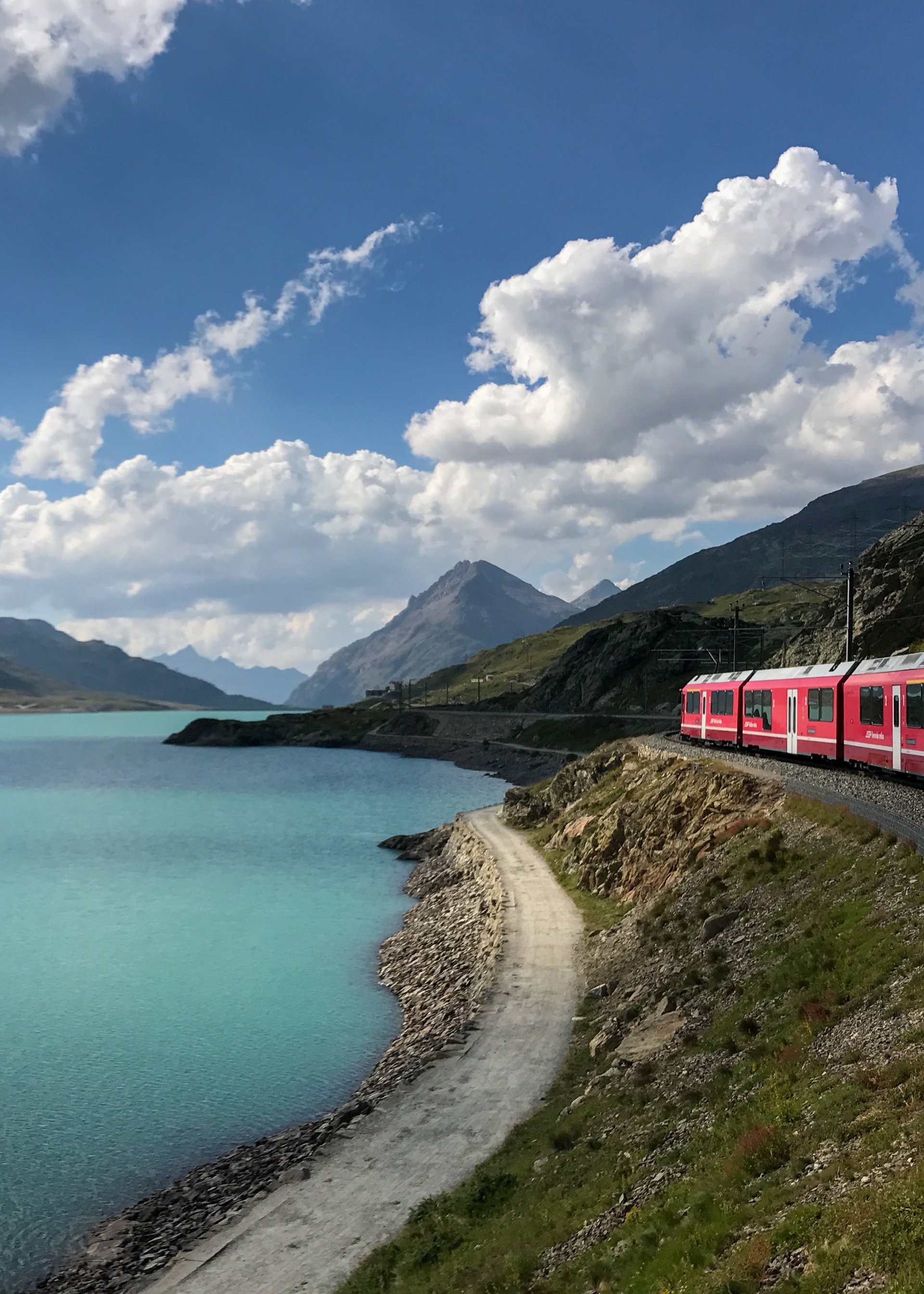 Bernina Train in the Alps